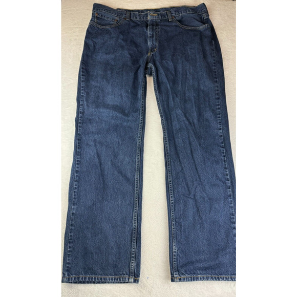 Levis Jeans Mens Size 40X32 Blue 559 Straight Leg Denim 5 Pocket One Loop Torn - Picture 1 of 9